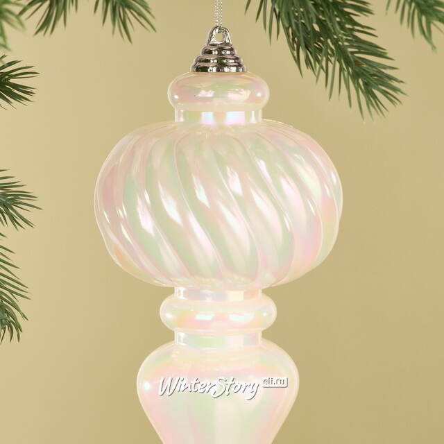 Елочная игрушка Сосулька Capella 26 см белая, пластик Winter Deco