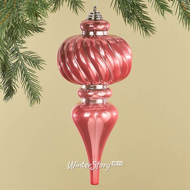 Елочная игрушка Сосулька Capella 26 см розовая, пластик Winter Deco