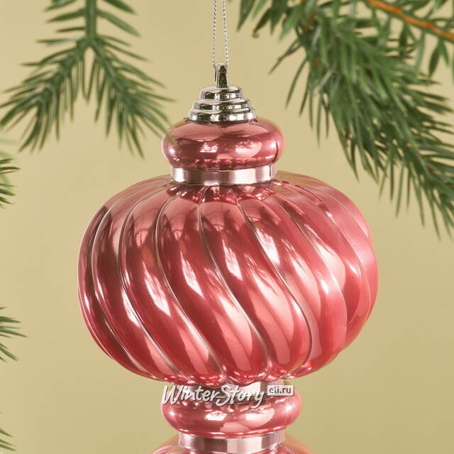 Елочная игрушка Сосулька Capella 26 см розовая, пластик Winter Deco
