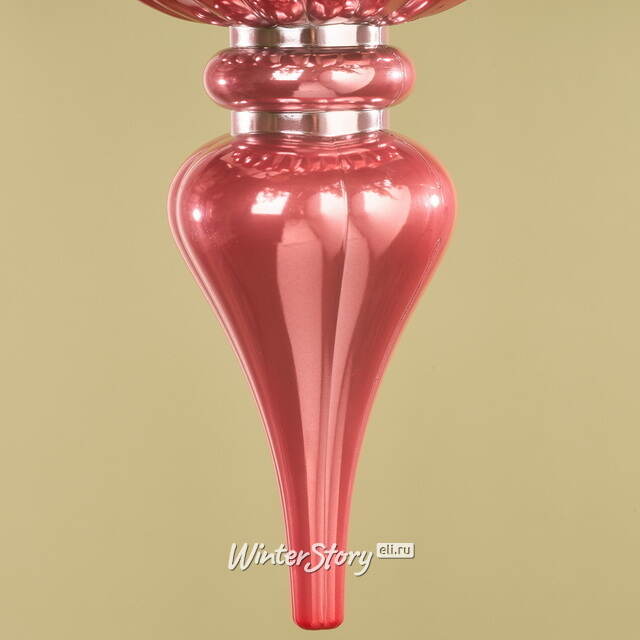 Елочная игрушка Сосулька Capella 26 см розовая, пластик Winter Deco