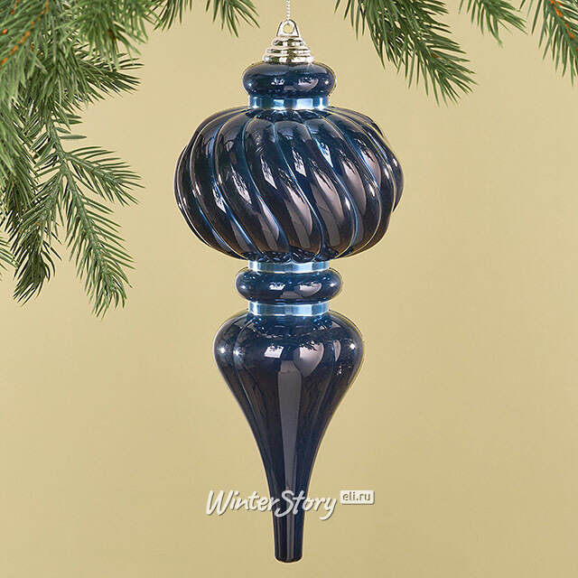 Елочная игрушка Сосулька Capella 26 см синяя, пластик Winter Deco