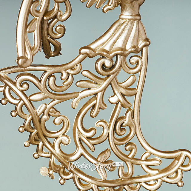 Елочная игрушка Ангел Golden Glow 13 см золотая Winter Deco