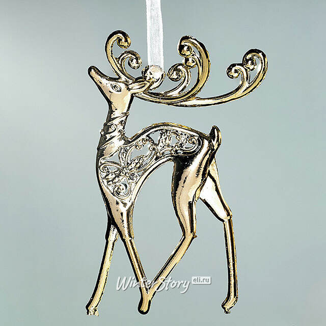 Набор елочных игрушек Олени Golden Glow 18 см, 3 шт Winter Deco