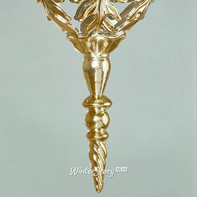 Елочная игрушка Сосулька Alrakis 18 см золотая Winter Deco