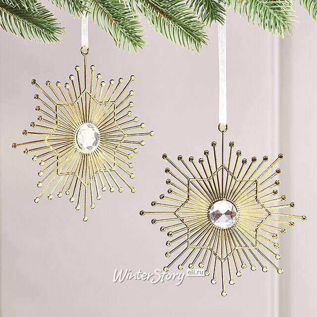 Набор елочных игрушек Снежинки Plaskett 15 см, 2 шт Winter Deco