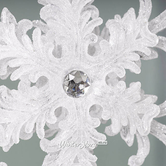 Елочная игрушка Снежинка Atria 10 см белая, 2 шт Winter Deco