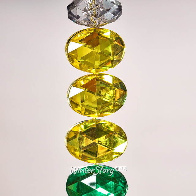 Елочная подвеска Crystal Tear 19 см зеленая, 2 шт Winter Deco