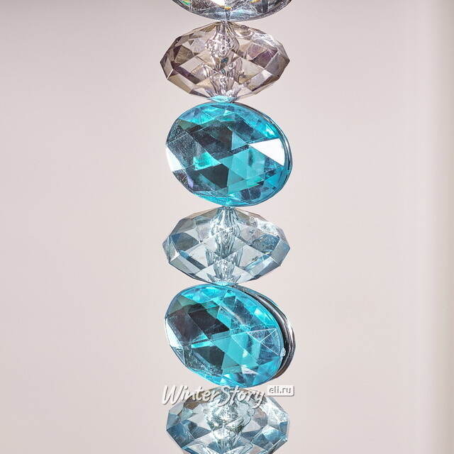 Елочная подвеска Crystal Tear 20 см голубая, 2 шт Winter Deco