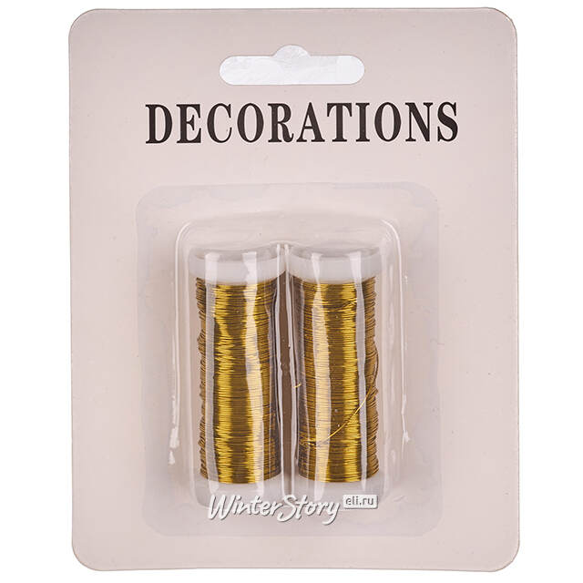 Проволока для декорирования Флори 15 м золотая, 2 шт Winter Deco