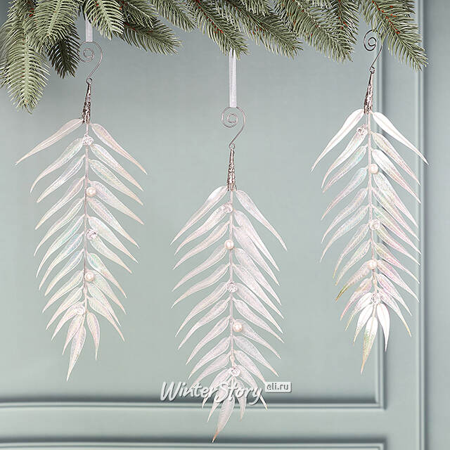 Елочное украшение Листья Villenouvel 30 см, 3 шт Winter Deco