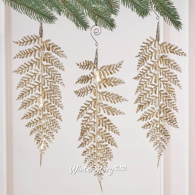 Елочное украшение Листья Brandonne 31 см, 3 шт Winter Deco