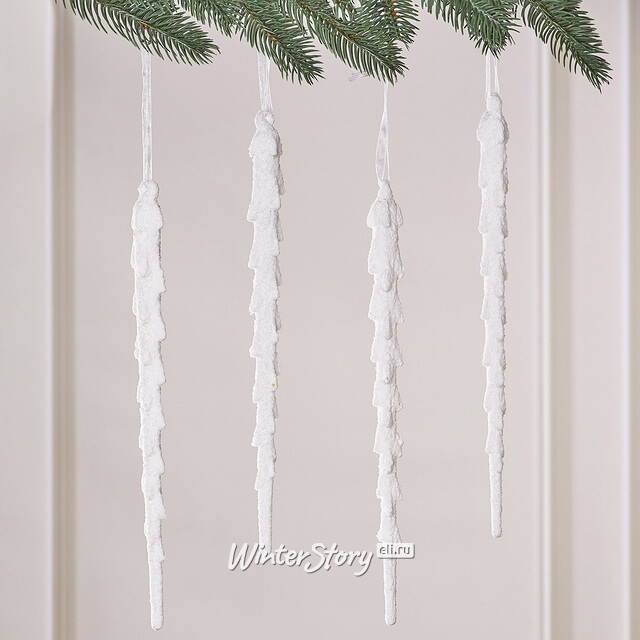 Набор елочных игрушек Сосульки - Mentona 29 см, 4 шт Winter Deco