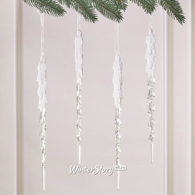 Набор елочных игрушек Сосульки - Lascaban 29 см, 4 шт Winter Deco