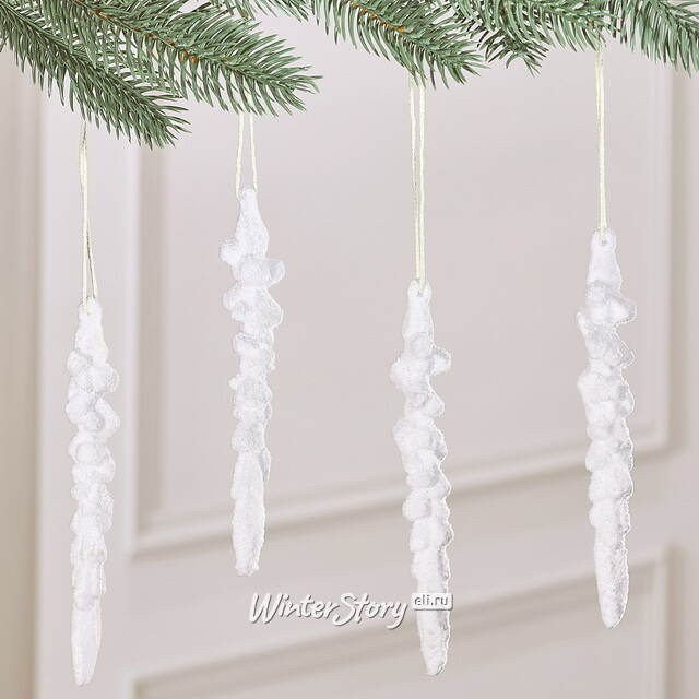 Набор елочных игрушек Сосульки - Glenshi 15 см, 4 шт Winter Deco