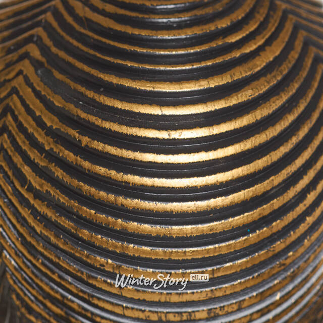 Елочные шары Fattura Coste - Antique Black 7 см, 6 шт, пластик Winter Deco