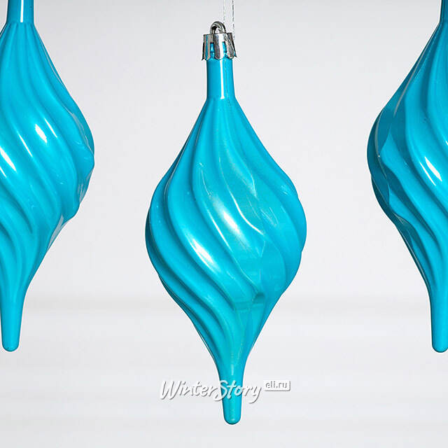 Елочные игрушки Сосульки Melodia di Ghiaccio 13 см голубой, 3 шт, пластик Winter Deco