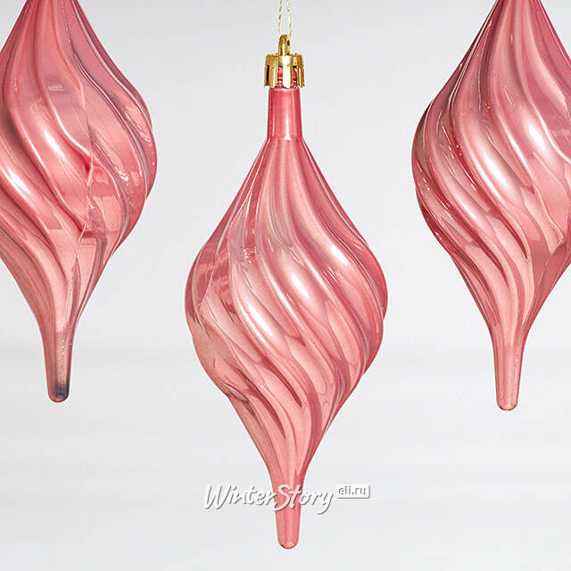 Елочные игрушки Сосульки Melodia di Ghiaccio 13 см розовый, 3 шт, пластик Winter Deco