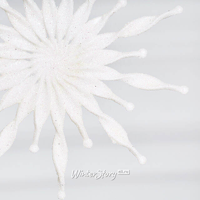Елочная игрушка Снежинка Дианн 15 см белая, 6 шт, пластик Winter Deco