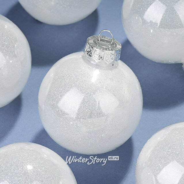 Елочные ПЭТ шары Albertine - White Cloud 8 см , 6 шт Winter Deco