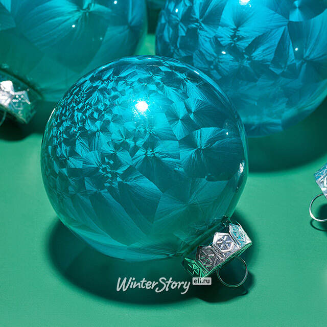 Елочные ПЭТ шары Albertine - Голубые Гавайи 8 см, 6 шт Winter Deco