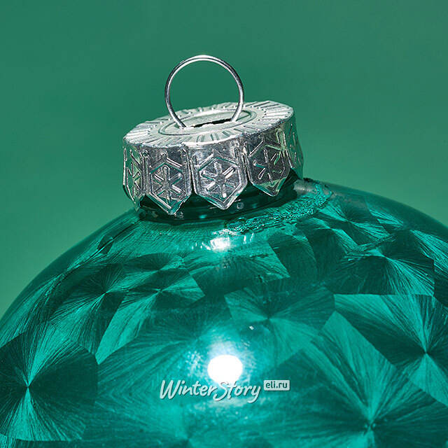 Елочные ПЭТ шары Albertine - Голубые Гавайи 10 см, 4 шт Winter Deco