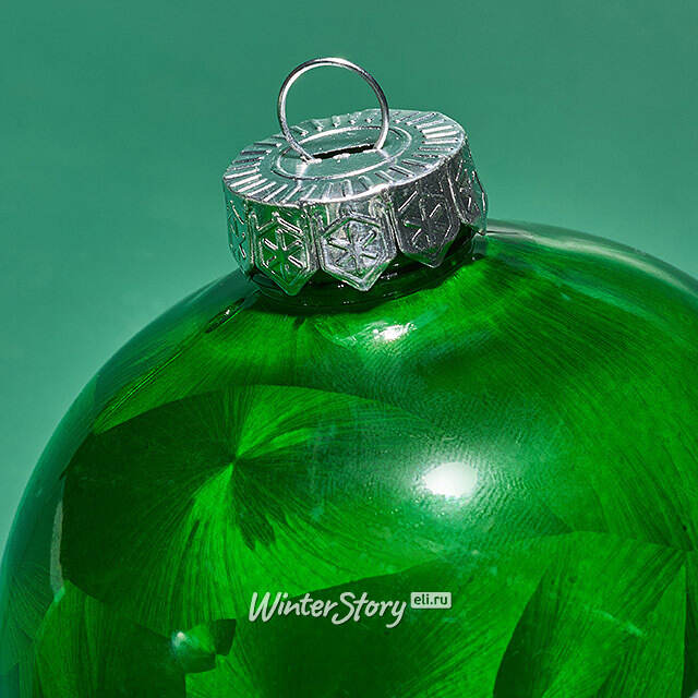 Елочные ПЭТ шары Albertine - Christmas Green 10 см, 4 шт Winter Deco