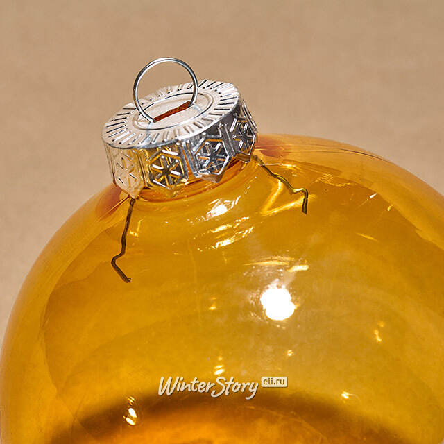 Елочные ПЭТ шары Albertine - Янтарный Берег 10 см, 4 шт Winter Deco