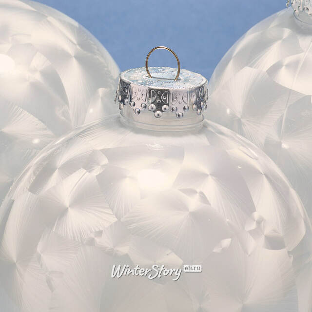 Елочные ПЭТ шары Albertine - Жемчужный Перелив 15 см, 3 шт Winter Deco