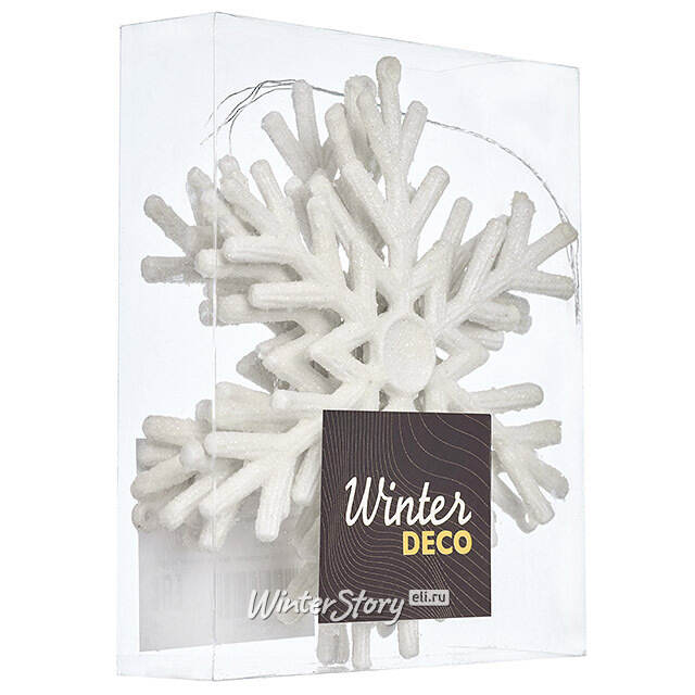 Елочная игрушка Снежинка - Леванто 15 см, 4 шт Winter Deco
