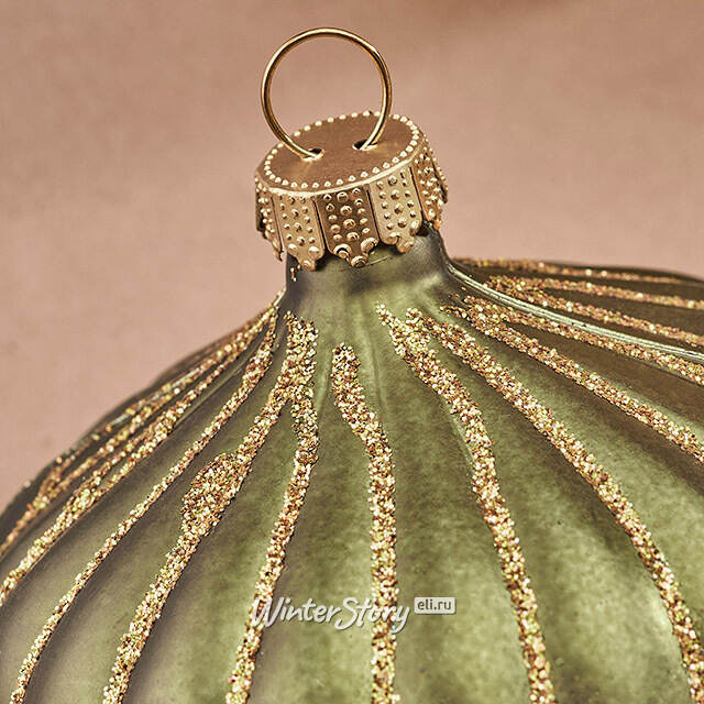 Елочные игрушки Луковки - Kalavino 8 см золотой, 4 шт Winter Deco