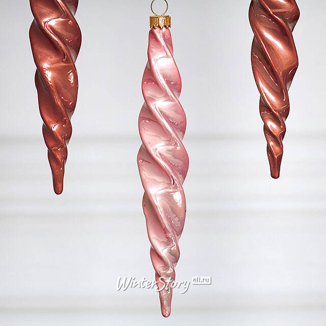 Елочные игрушки Сосульки - Monte Roberto 17 см, 4 шт, пластик Winter Deco