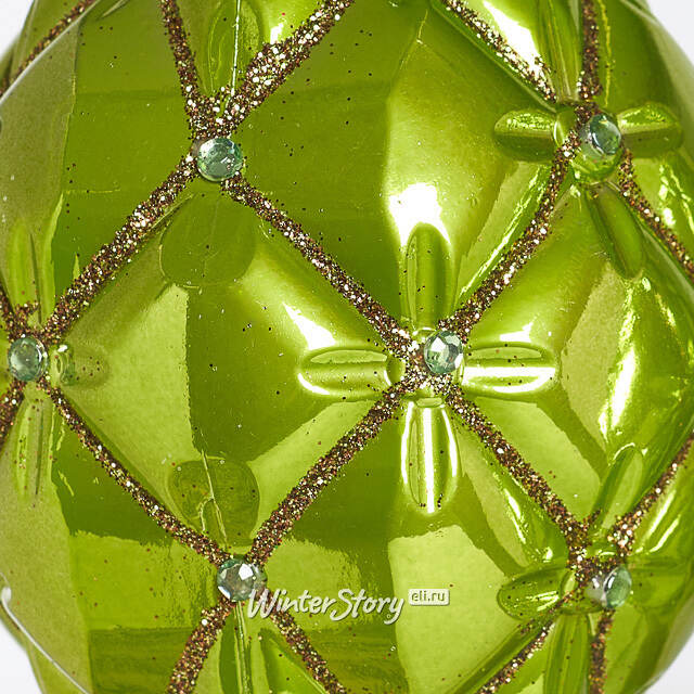 Елочные игрушки Сосульки Sarentino - Зеленый Вихрь 15 см, 3 шт, пластик Winter Deco