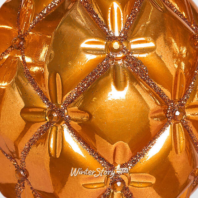 Елочные игрушки Сосульки Sarentino - Янтарный Блик 15 см, 3 шт, пластик Winter Deco