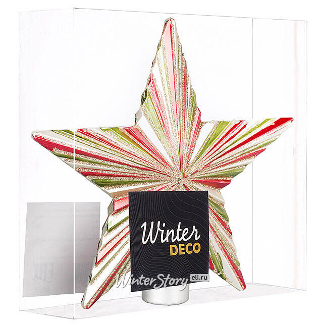 Звезда на елку Армандо 22 см разноцветная Winter Deco