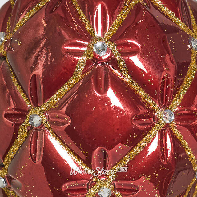 Елочные игрушки Сосульки - Terento 15 см бордовый, 2 шт, пластик Winter Deco