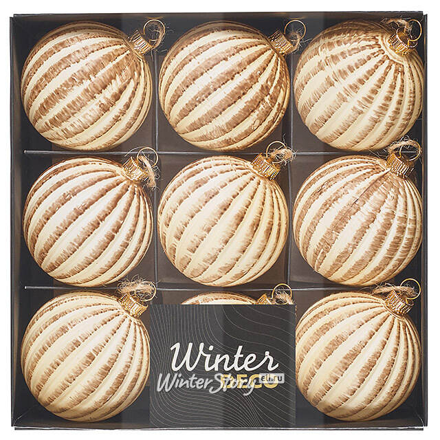 Елочные шары Gonneza - Gavi 6 см, 9 шт, пластик Winter Deco