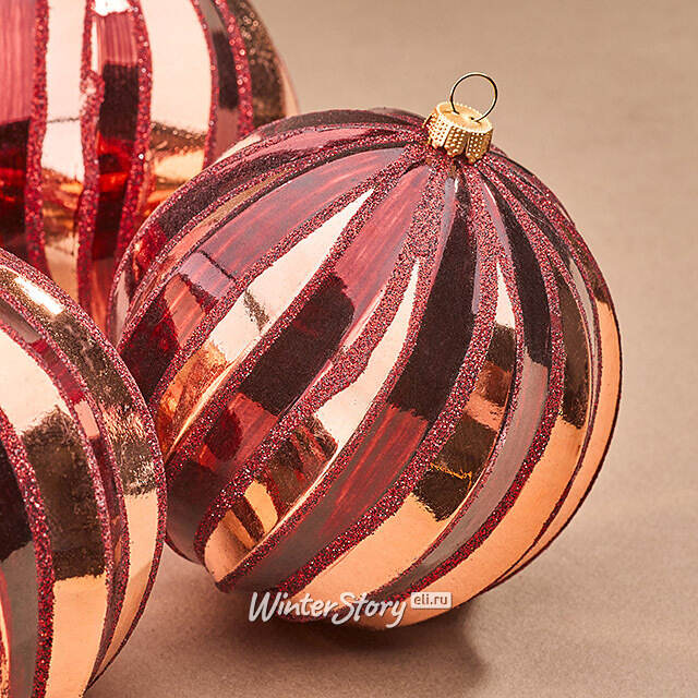 Елочные шары Sulmona - Avola 10 см, 4 шт, пластик Winter Deco