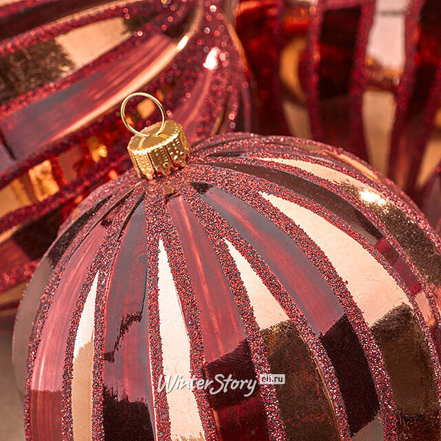 Елочные шары Sulmona - Avola 10 см, 4 шт, пластик Winter Deco