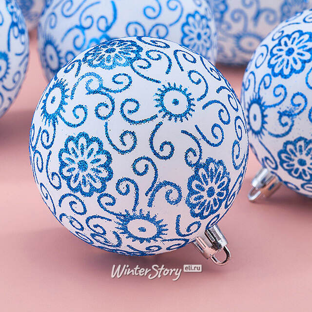 Елочные шары Alghero - Gifa 8 см, 6 шт, пластик Winter Deco