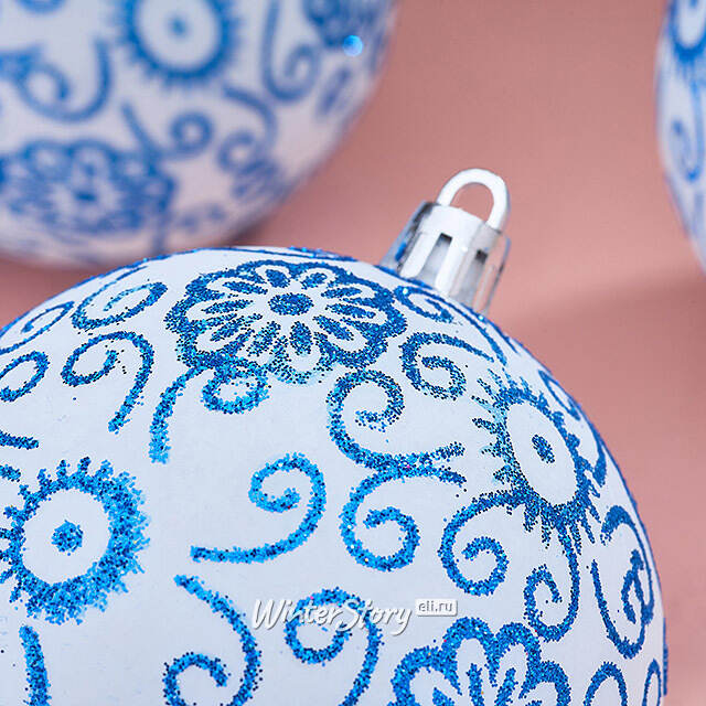 Елочные шары Alghero - Gifa 8 см, 6 шт, пластик Winter Deco