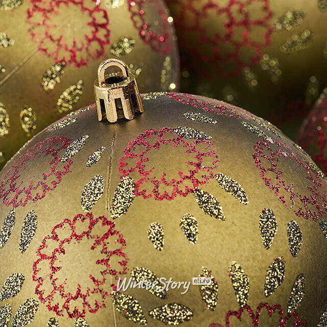 Елочные шары Limena - Jesico 10 см, 4 шт, пластик Winter Deco