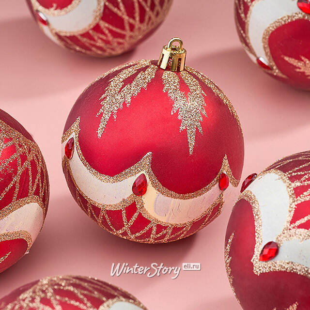 Елочные шары Dronero - Caluso 8 см, 6 шт, пластик Winter Deco