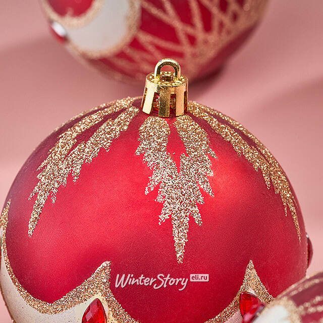 Елочные шары Dronero - Caluso 8 см, 6 шт, пластик Winter Deco