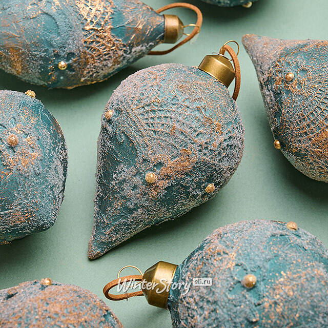 Елочные шары Tesori Antichi 8-12 см, 12 шт, подарочная коробка, стекло Winter Deco