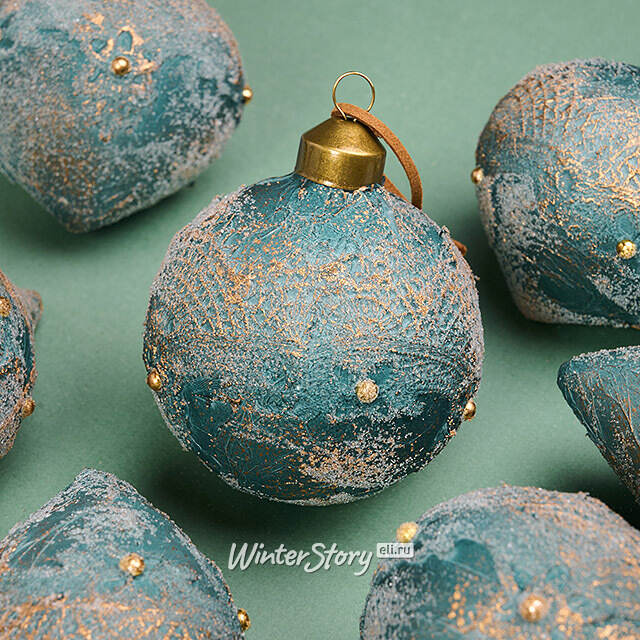 Елочные шары Tesori Antichi 8-12 см, 12 шт, подарочная коробка, стекло Winter Deco