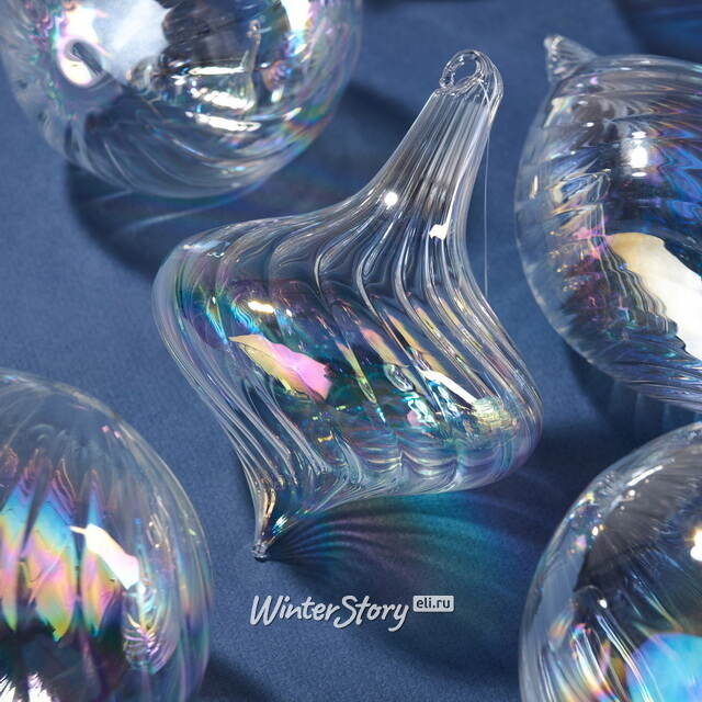 Елочные игрушки Fiume-Veneto Chiaro 8 см, 12 шт, подарочная коробка, стекло Winter Deco