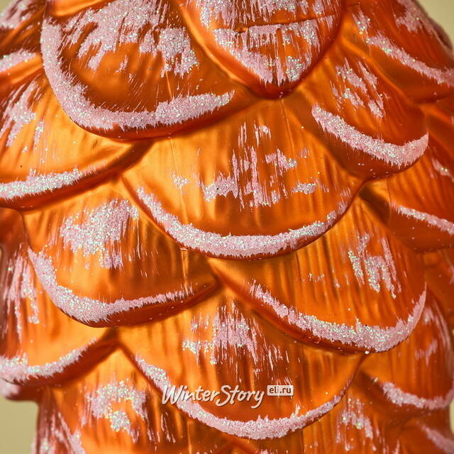 Елочная игрушка Шишка Crispina 18 см янтарно-золотая, 2 шт, пластик Winter Deco