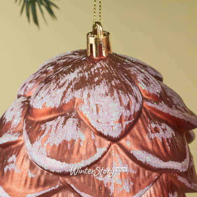 Елочная игрушка Шишка Crispina 18 см, 2 шт, пластик Winter Deco