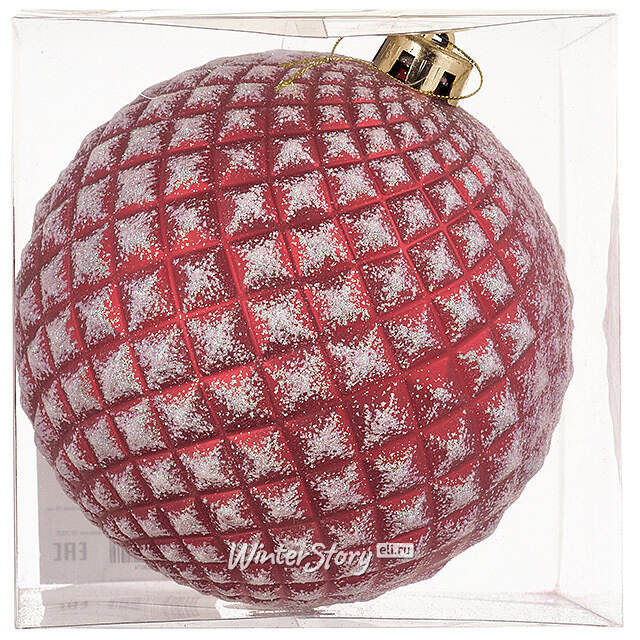Елочный шар Lysandrea 15 см красный, пластик Winter Deco