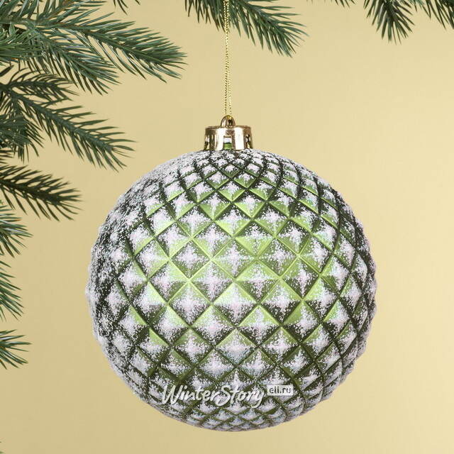 Елочный шар Lysandrea 15 см зеленый, пластик Winter Deco